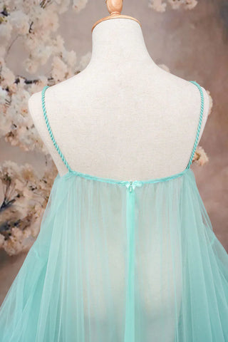 Mesh Light Green Maternity Dresses