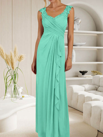 Champagne A-Line Sweetheart Neckline Pleated Mesh Dress