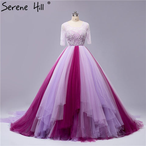 On Sale No Return No Refund Mixed color beading backless wedding dresses sexy women girl bridal dress gown 2025 Real Photo HA2054