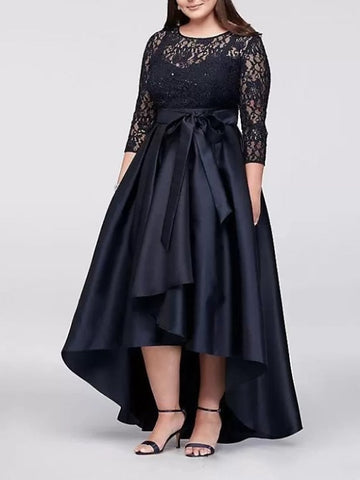 A-Line/Princess Scoop Asymmetrical Mother of the Bride Dresses