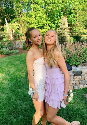 Lindo vestido morado de corte A con volantes para baile de bienvenida, vestido de fiesta morado Y2536