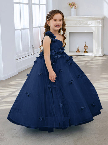 Ball-Gown/Princess Tulle Floor-length Flower Girl Dress