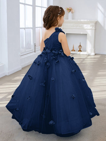 Ball-Gown/Princess Tulle Floor-length Flower Girl Dress