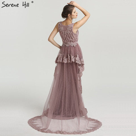 Robe de soirée sirène sexy sans manches, épaules dénudées, perles, tendance, 2025, LA6527 