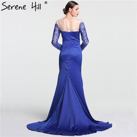 En solde, aucun retour ni remboursement. Robe de soirée sirène sexy à manches longues et dentelle florale, simple et tendance, 2025 LA6146