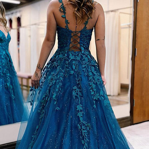 Robe de soirée à bretelles pour femme