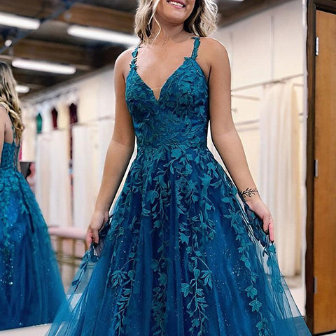 Robe de soirée à bretelles pour femme