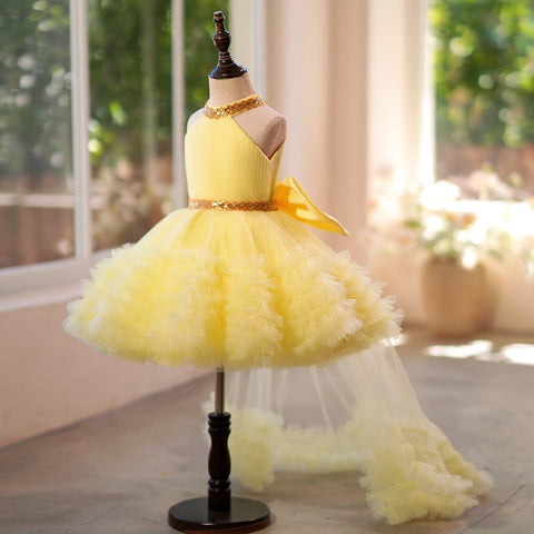 Tulle Sleeves Less Knee-length Baby Girl Dress