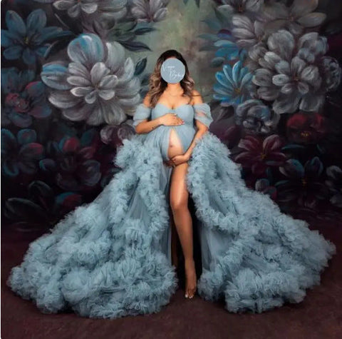 Hot-selling maternity photo clothing, one-shoulder morning robe