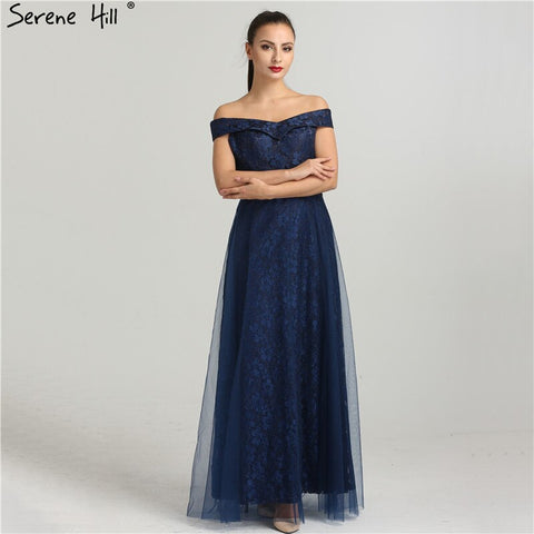 On Sale No Return No Refund Shoulder Sexy Lace Beach Evening Gown Beading Fashion Women's Formal Evening Dresses 2025 Real Photo LA6450