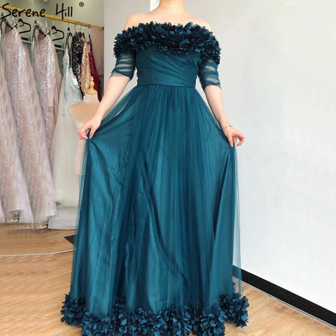 Off Shoulder Wine Red 2025 Half Sleeves Simple Sexy Beach Evening Gowns LA60762 women evening dress