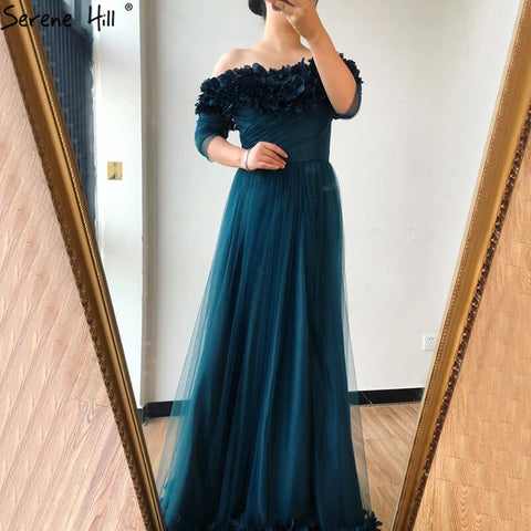 Off Shoulder Wine Red 2025 Half Sleeves Simple Sexy Beach Evening Gowns LA60762 women evening dress