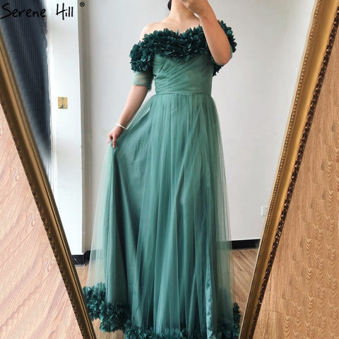 Off Shoulder Wine Red 2025 Half Sleeves Simple Sexy Beach Evening Gowns LA60762 women evening dress