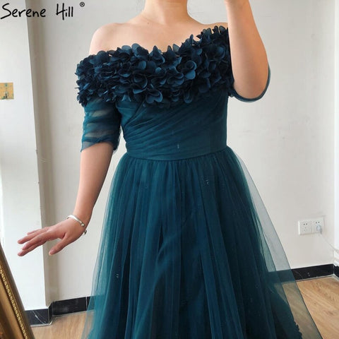 Off Shoulder Wine Red 2025 Half Sleeves Simple Sexy Beach Evening Gowns LA60762 women evening dress