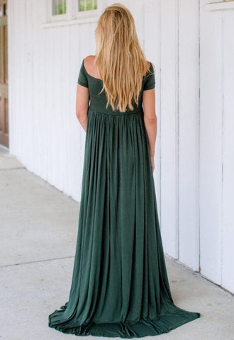 Off the Shoulder Maternity Gown