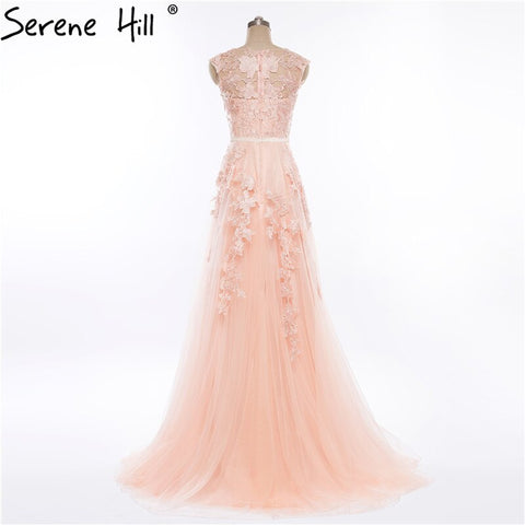 Party Formal Evening Dress Sleeveless Appliques Tulle V-Neck Evening Dress Long 2025 HA2086