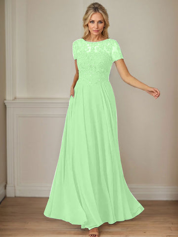 Vestido de gasa azul marino oscuro de corte en A con escote barco y lentejuelas 