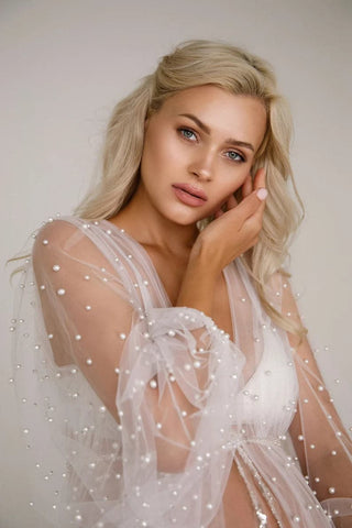 Pearl Maternity Dress Tulle Maternity Photoshoot Dress