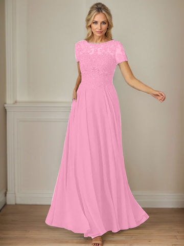 Vestido de gasa azul marino oscuro de corte en A con escote barco y lentejuelas 