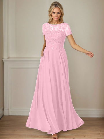 Vestido de gasa azul marino oscuro de corte en A con escote barco y lentejuelas 