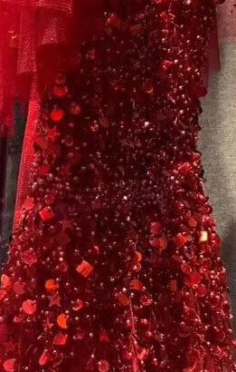 Pink Short Sleeve Sexy A-Line Formal Dresses Design 2025 Sparkle Beading Sequined Evening Gowns Real Photo LA70075