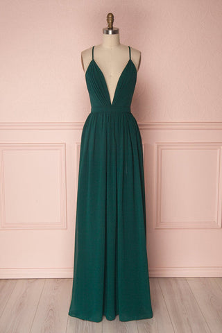 A Line Dark Green Bridesmaid Dress VMB31