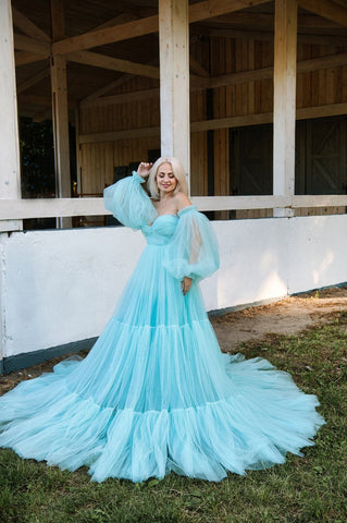 Tulle Dress Photoshoot Sheer Maternity Dress