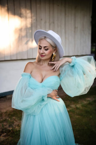 Tulle Dress Photoshoot Sheer Maternity Dress