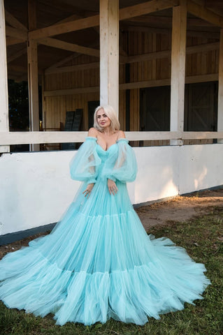 Tulle Dress Photoshoot Sheer Maternity Dress