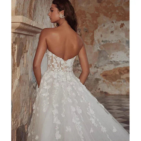 Pretty Gorgeous Off Shoulder Sleeveless Court Train Mermaid Wedding Dresses Romantic Sweetheart Princess Bridal Gown Customize