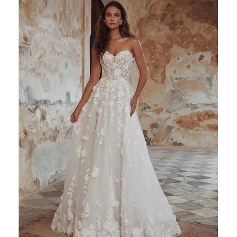 Pretty Gorgeous Off Shoulder Sleeveless Court Train Mermaid Wedding Dresses Romantic Sweetheart Princess Bridal Gown Customize