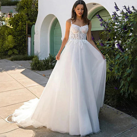 Pretty Sexy Backless Mermaid Square Neck Wedding Dresses Off Shoulder Sleeveless Boho Bridal Gowns With Train Bride Dresses 2023