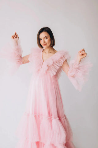 Puffy Tulle Baby Shower Dress for Women