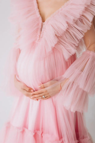 Puffy Tulle Baby Shower Dress for Women