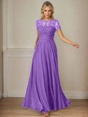 Vestido de gasa azul marino oscuro de corte en A con escote barco y lentejuelas 