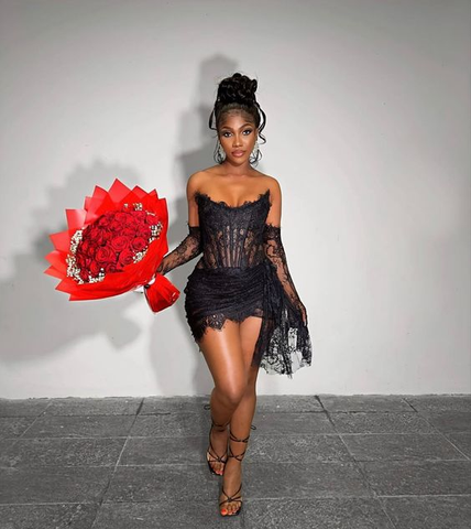 Robe de bal sexy en dentelle, robe de bal chic Y1964