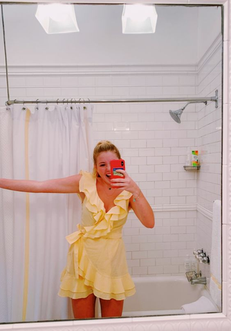 Ravissante robe jaune à volants pour le bal de promo, robe de soirée jaune Y2292