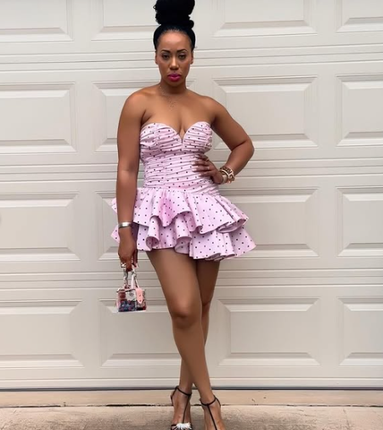 Minivestido bohemio rosa con lunares, vestido corto de fiesta, vestido rosa escalonado Y2001