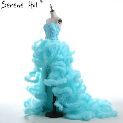 Robe de mariée luxueuse à plumes, longueur mi-mollet, avec traîne longue et duveteuse, modèle HA2032, 2025 