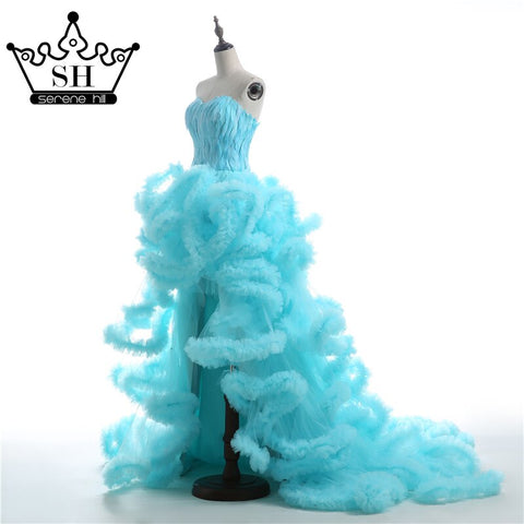 Robe de mariée luxueuse à plumes, longueur mi-mollet, avec traîne longue et duveteuse, modèle HA2032, 2025 