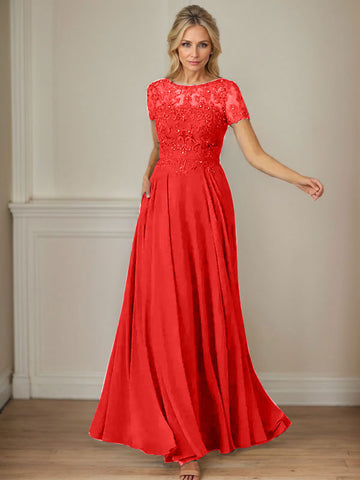 Vestido de gasa azul marino oscuro de corte en A con escote barco y lentejuelas 