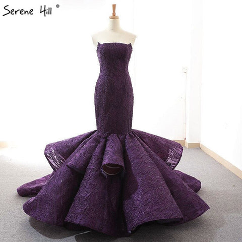 Vestido de novia rojo de hombros descubiertos, sexy y con apliques y volantes, estilo sirena, de última moda (foto real HM66614). 