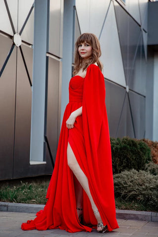 Bohemian red dress