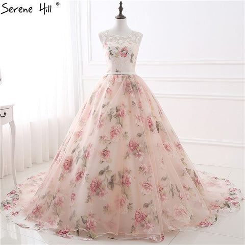 Romantic Flowers Pattern Fashion Sexy Wedding Dress Sleeveless Theme Photography Tulle Bridal Gown 2025 Robe De Mariee HS26405