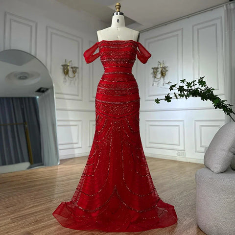 2025 Arabic Pink Mermaid Beaded Evening Gown with Detachable Satin Overskirt for Formal Occasion LA72781