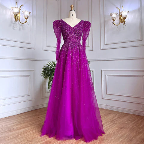 Green Mermaid Elegant Beaded Evening Dress Gown with Skirt Sleeves LA71762