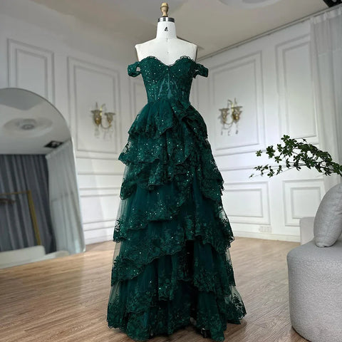 Robe de soirée noire style arabe, fendue, bretelles spaghetti, coupe trapèze, en dentelle et perles, pour femme, tenue de mariage, LA72586 