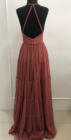 Robe de bal longue trapèze à col en V, robe de soirée charmante Y1351