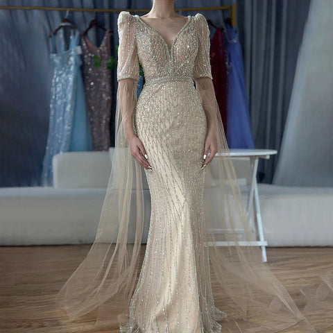 Luxury  Fuchsia Evening  Dress  Mermaid Gown for Formal Occasion LA72774