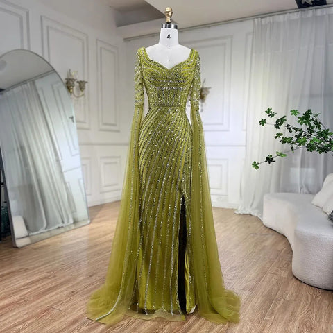 Blue Sweetheart Mermaid Evening Gown with Beaded Overskirt - Luxury Dresses for Woman's Wedding Party 2025 LA72314